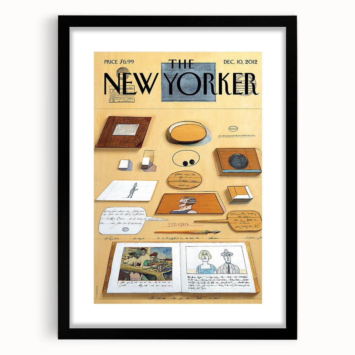 Vintage New Yorker Poster – Stepan Steinberg Art Collage Print