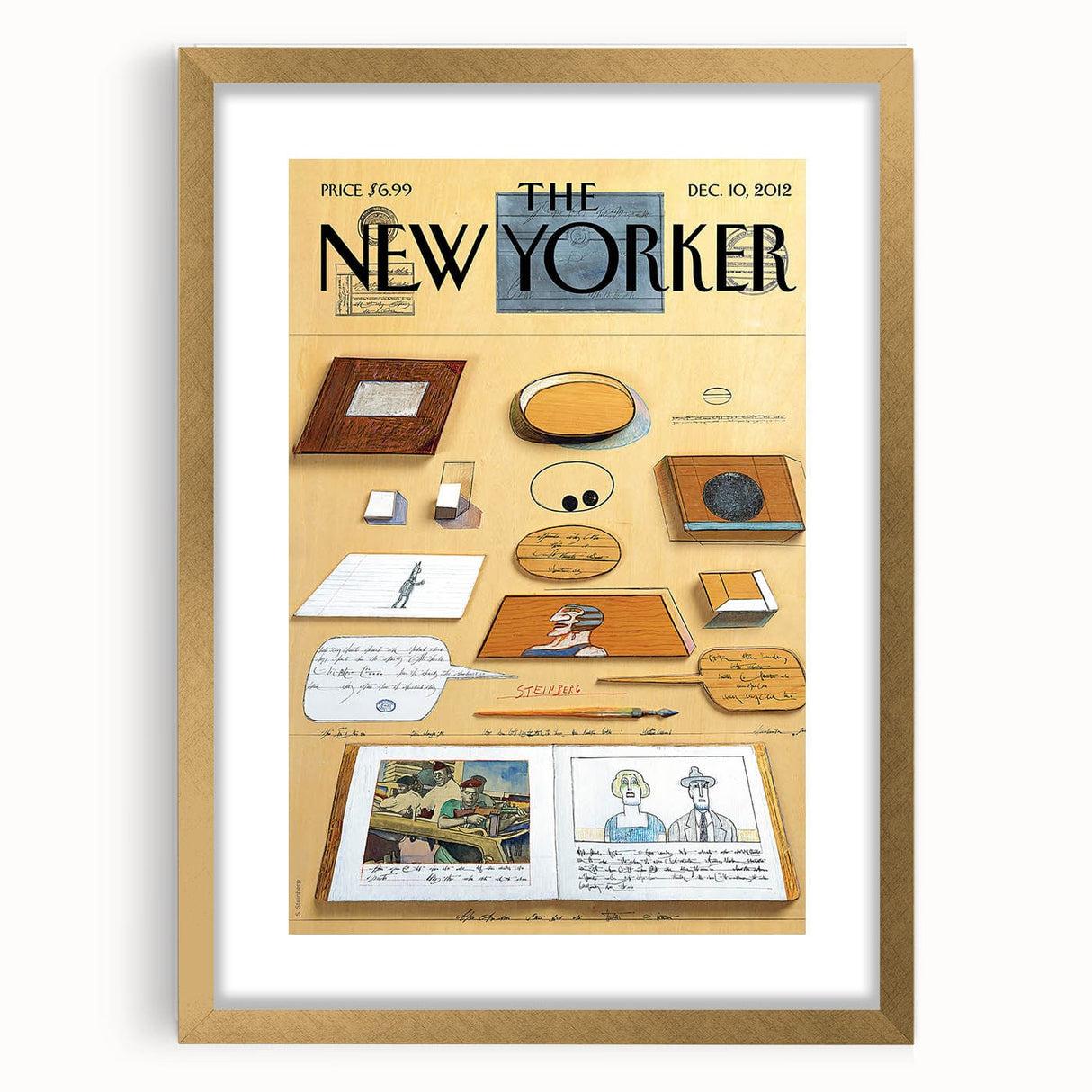 Vintage New Yorker Poster – Stepan Steinberg Art Collage Print