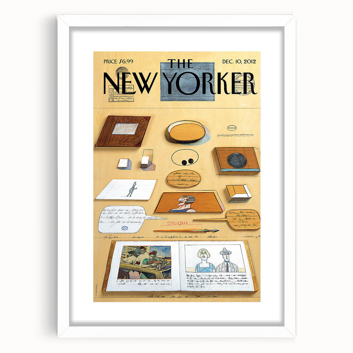 Vintage New Yorker Poster – Stepan Steinberg Art Collage Print
