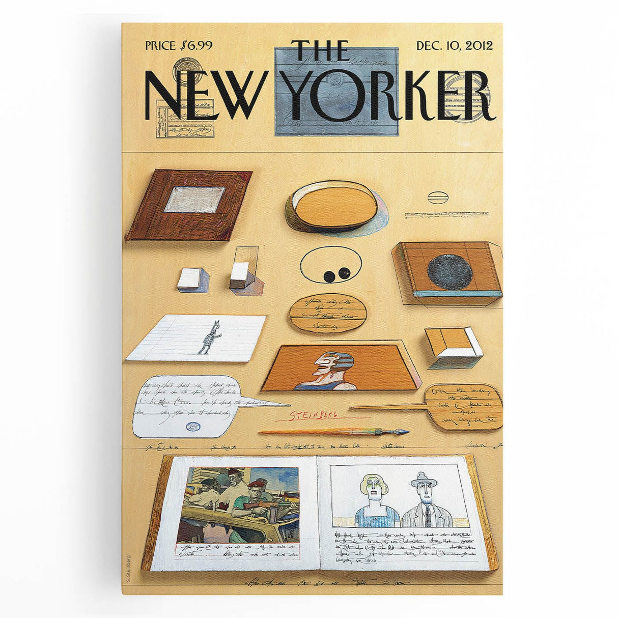 Vintage New Yorker Poster – Stepan Steinberg Art Collage Print