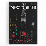 Vintage New Yorker Poster – Chrysler Building Night Lights