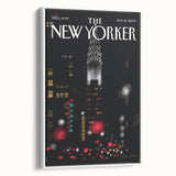 Vintage New Yorker Poster – Chrysler Building Night Lights