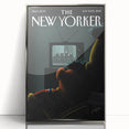 Vintage New Yorker Poster – Bert and Ernie Watching TV Art Print