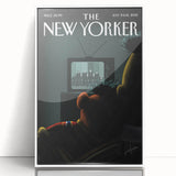Vintage New Yorker Poster – Bert and Ernie Watching TV Art Print