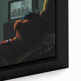 Vintage New Yorker Poster – Bert and Ernie Watching TV Art Print