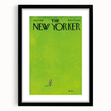 Vintage New Yorker Poster – Golfer on Green Field Art Print