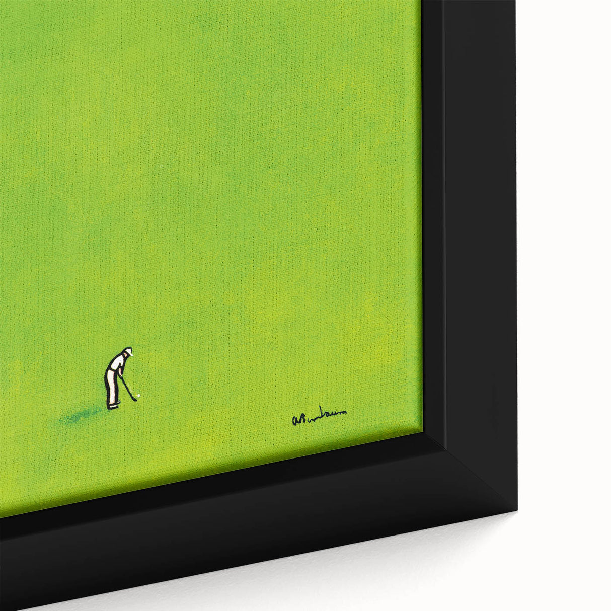 Vintage New Yorker Poster – Golfer on Green Field Art Print
