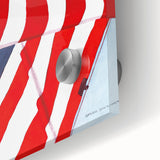 Vintage New Yorker Poster – American Flag in the Wind Art Print
