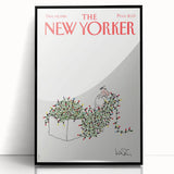 Vintage New Yorker Poster - Iconic Christmas Lights Illustration