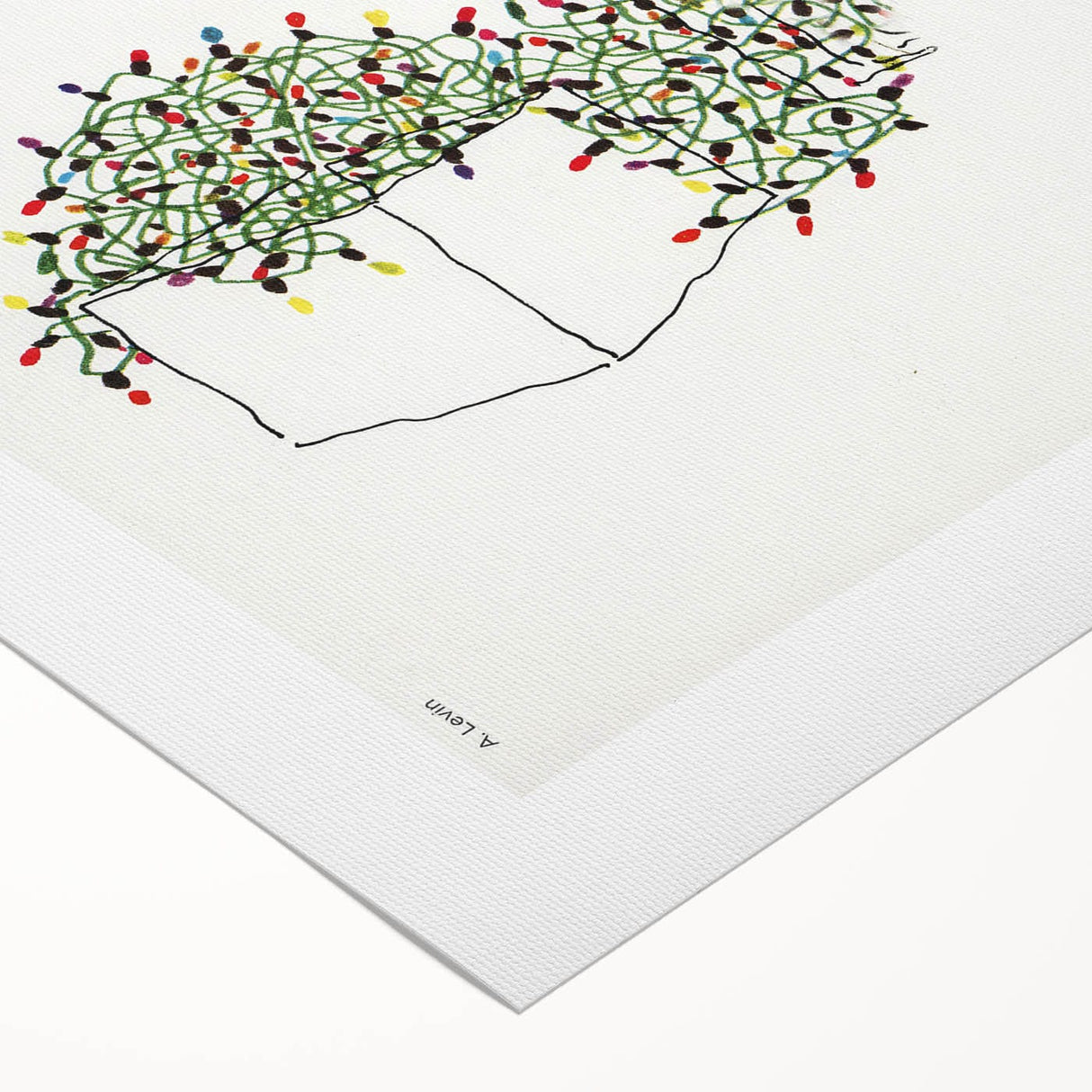 Vintage New Yorker Poster - Iconic Christmas Lights Illustration