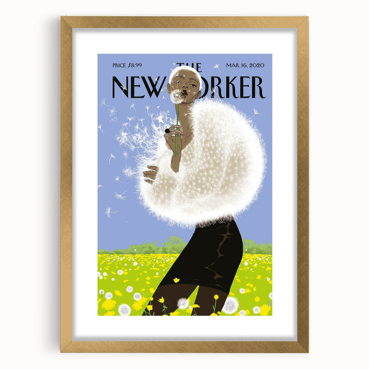 Vintage New Yorker Poster - Dandelion Dream Art Print