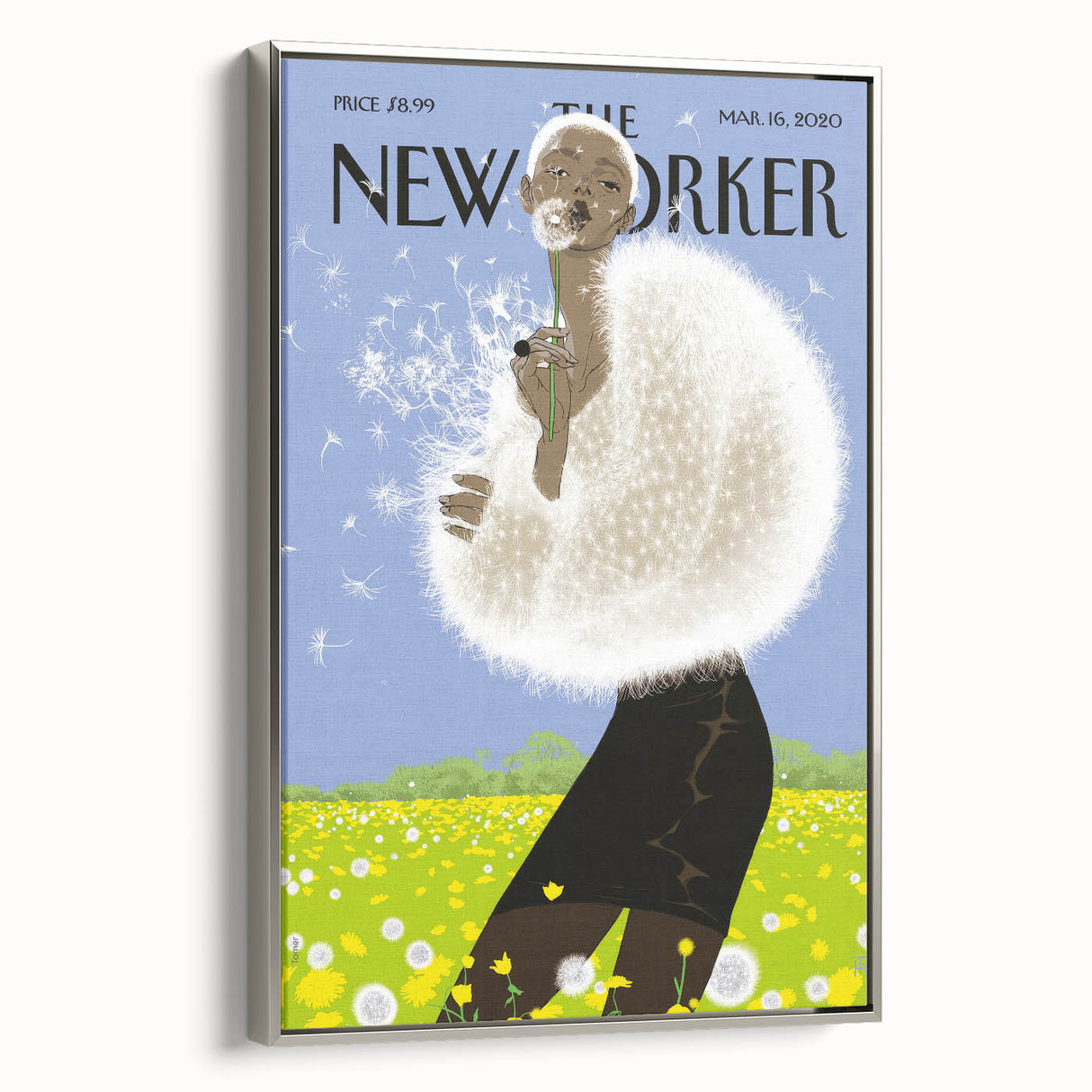 Vintage New Yorker Poster - Dandelion Dream Art Print