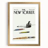 Vintage New Yorker Poster - Classic Illustrations with Pencils & Ink