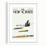Vintage New Yorker Poster - Classic Illustrations with Pencils & Ink