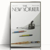 Vintage New Yorker Poster - Classic Illustrations with Pencils & Ink