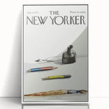 Vintage New Yorker Poster - Classic Illustrations with Pencils & Ink