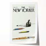 Vintage New Yorker Poster - Classic Illustrations with Pencils & Ink