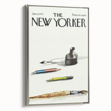 Vintage New Yorker Poster - Classic Illustrations with Pencils & Ink