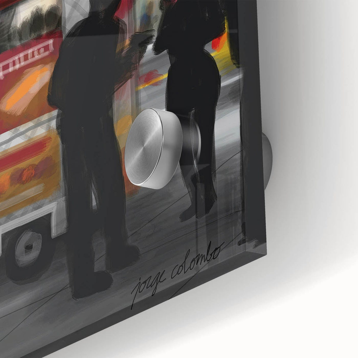 Vintage New Yorker Poster - Nighttime Street Food Scene Art