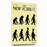 New Yorker Magazine Cover Art: Evolution of Mankind Poster