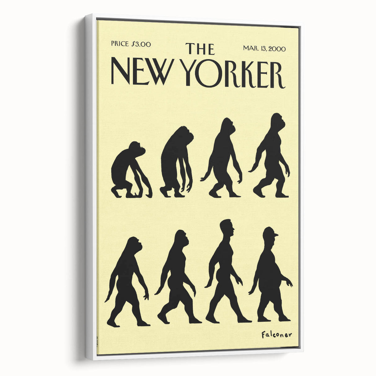 New Yorker Magazine Cover Art: Evolution of Mankind Poster
