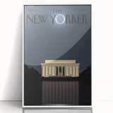 New Yorker Magazine Art - Lincoln Memorial at Night Poster
