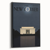 New Yorker Magazine Art - Lincoln Memorial at Night Poster