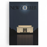 New Yorker Magazine Art - Lincoln Memorial at Night Poster