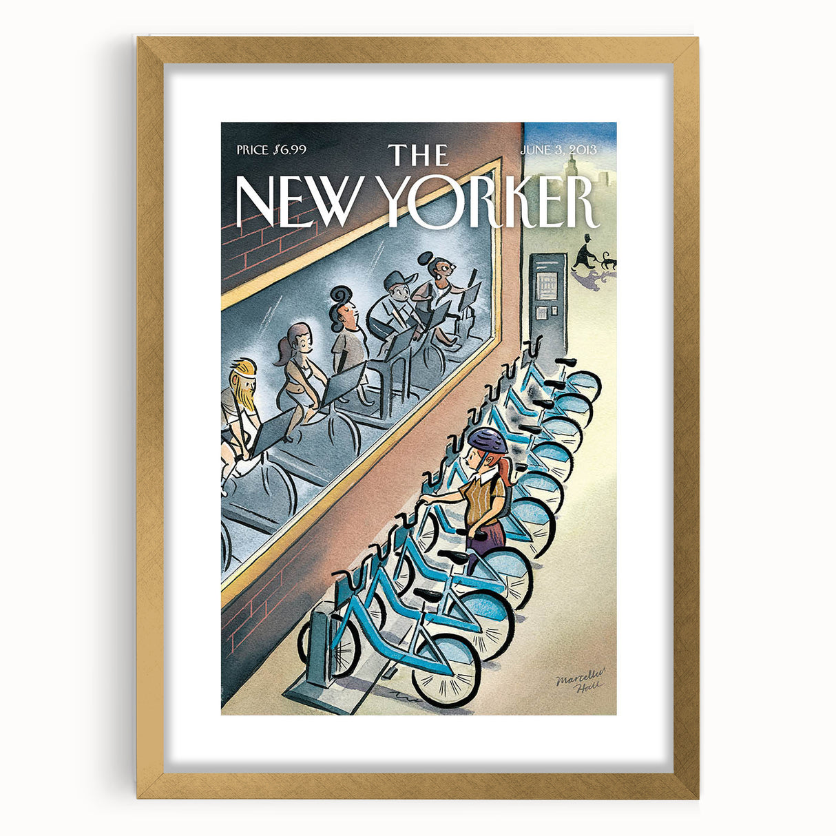 New Yorker Magazine Art - Cycling in the City Poster