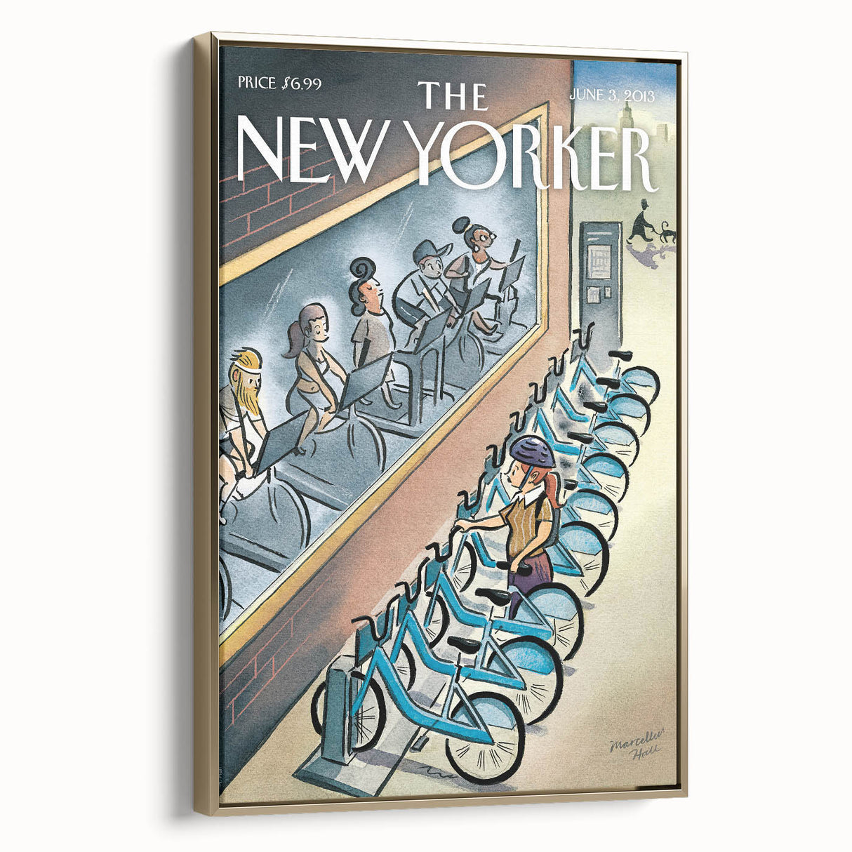 New Yorker Magazine Art - Cycling in the City Poster