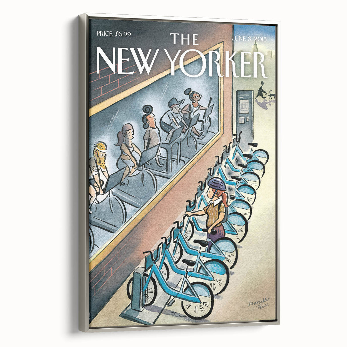 New Yorker Magazine Art - Cycling in the City Poster