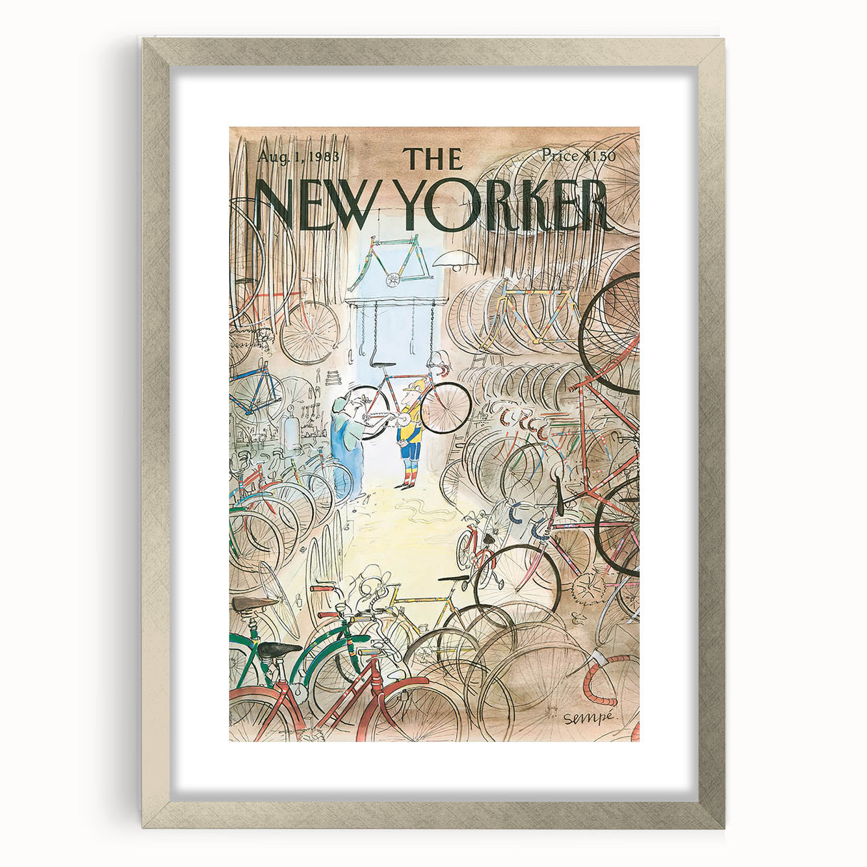 New Yorker Magazine Art - Bicycle Shop Poster