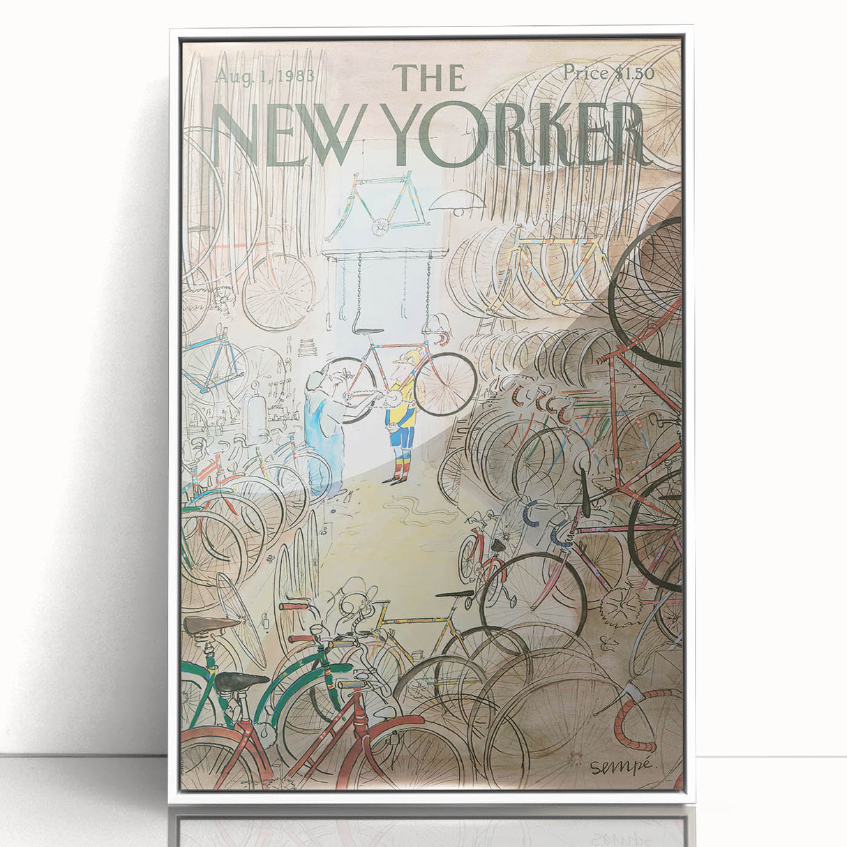 New Yorker Magazine Art - Bicycle Shop Poster