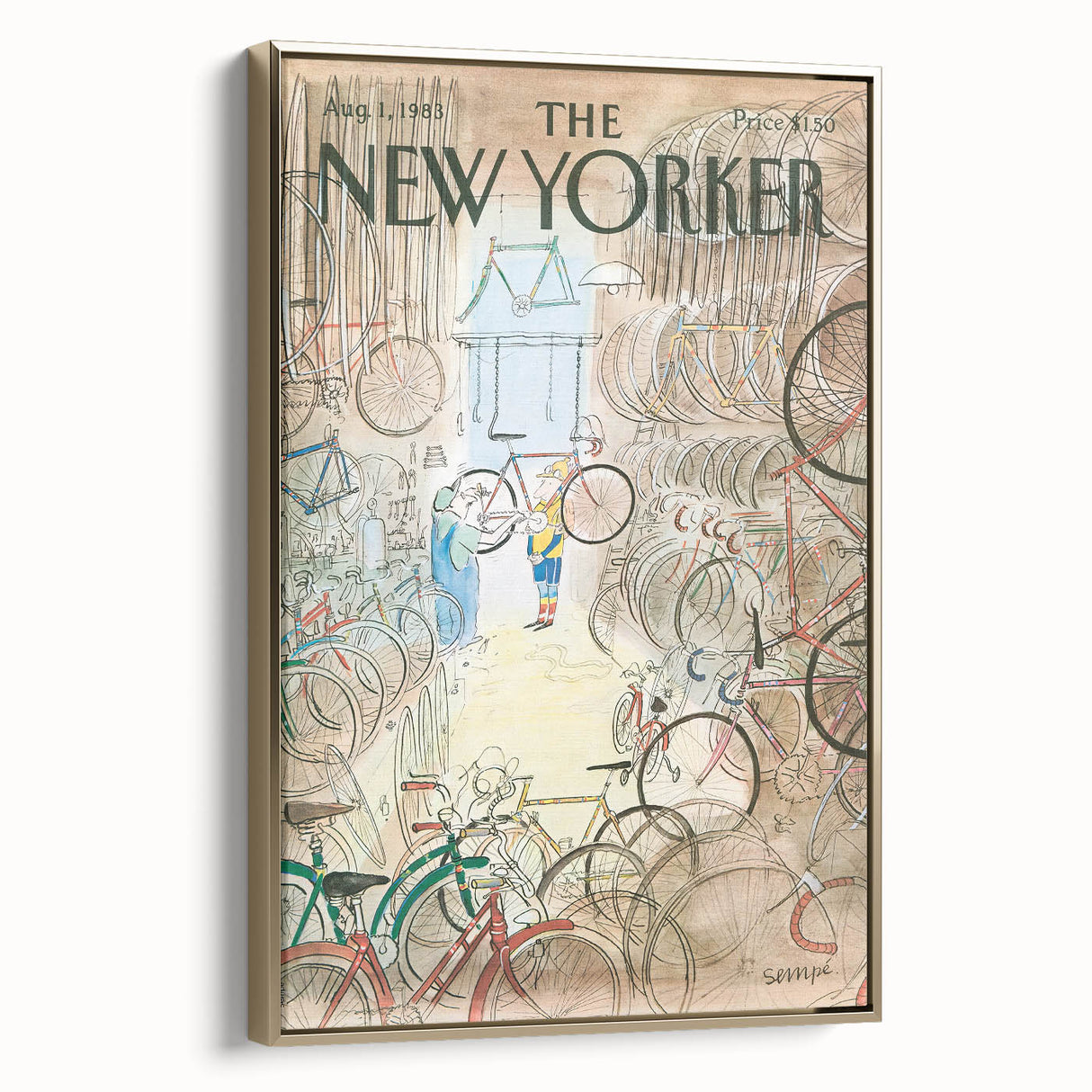 New Yorker Magazine Art - Bicycle Shop Poster