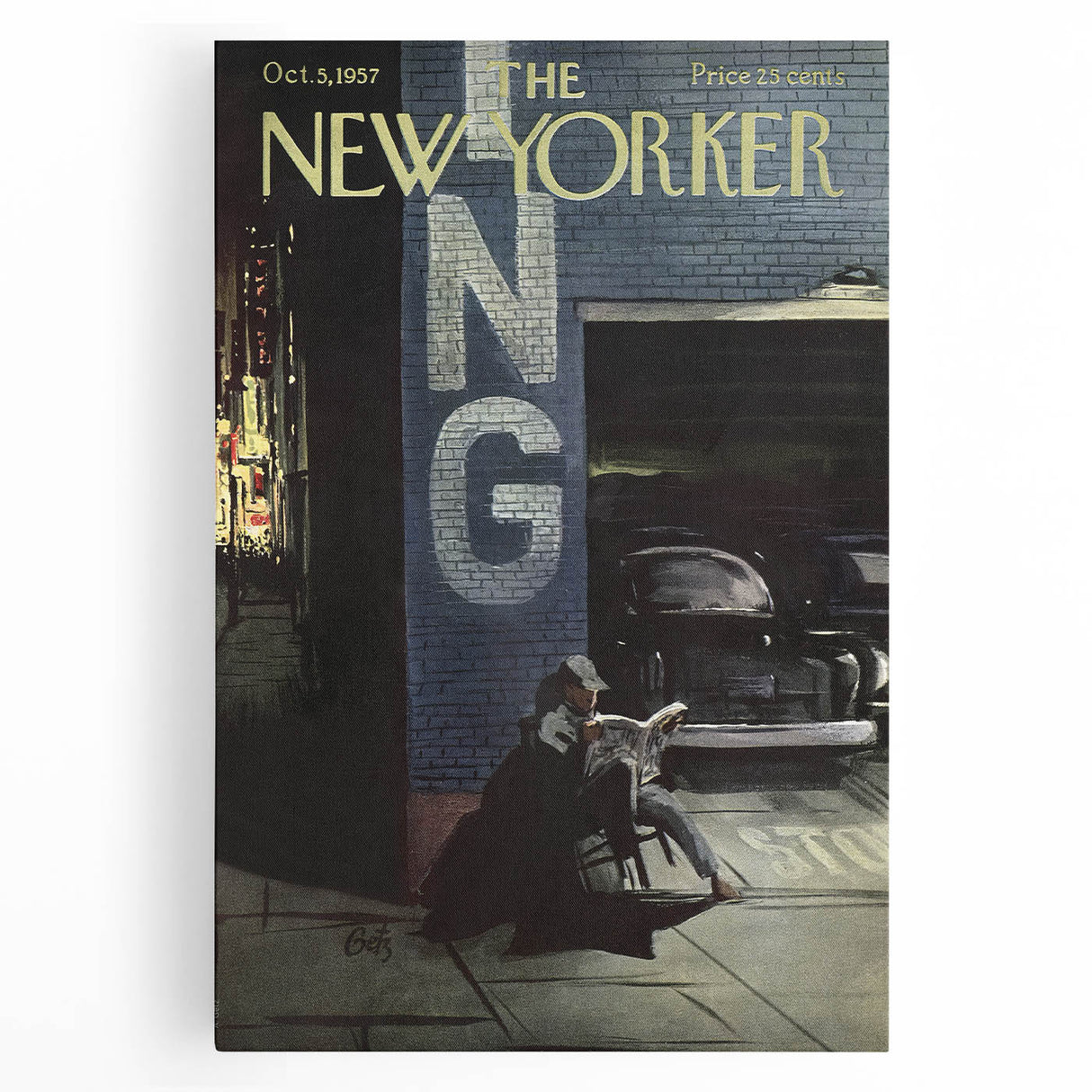 New Yorker Magazine Art - Nighttime NYC Poster