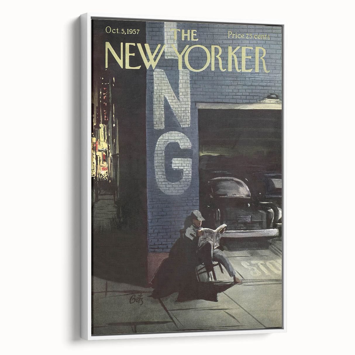 New Yorker Magazine Art - Nighttime NYC Poster