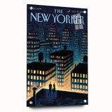 New Yorker Magazine Art - Rooftop View of NYC Poster