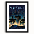New Yorker Magazine Art - Rooftop View of NYC Poster