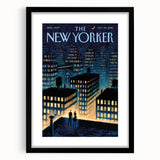 New Yorker Magazine Art - Rooftop View of NYC Poster