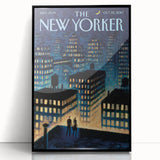 New Yorker Magazine Art - Rooftop View of NYC Poster