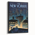 New Yorker Magazine Art - Rooftop View of NYC Poster