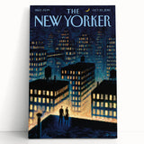 New Yorker Magazine Art - Rooftop View of NYC Poster