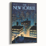 New Yorker Magazine Art - Rooftop View of NYC Poster