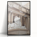 Iconic New Yorker Magazine Cover Art - Library Lion Poster