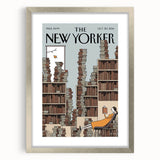 Classic New Yorker Cartoons Prints - Book Tower Illustration