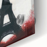 Eiffel Tower New Yorker Poster - 2015 Red Accent Paris Illustration Art