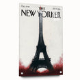 Eiffel Tower New Yorker Poster - 2015 Red Accent Paris Illustration Art