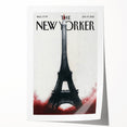 Eiffel Tower New Yorker Poster - 2015 Red Accent Paris Illustration Art
