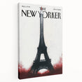 Eiffel Tower New Yorker Poster - 2015 Red Accent Paris Illustration Art