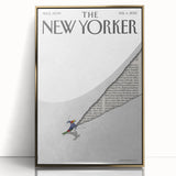 New Yorker Poster - 2013 Skier Cartoon Cover Art by Birgit Schössow